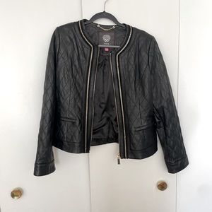Black Vince Camuto Leather Jacket